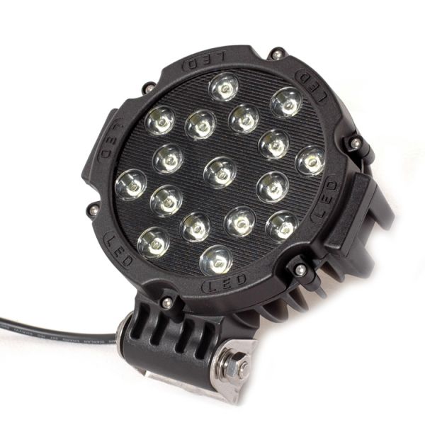 10-30VDC Round Outdoor 51 Watt LED Flood Lights Stainless Steel Mounting Bracket