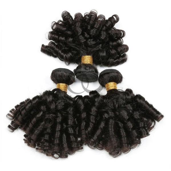 Natural Black Funmi Curly Remy Human Hair Bundles Sew In Weave Bundles Brazilian Bundle Deals