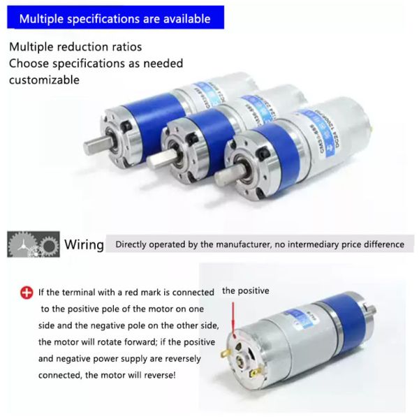Automotive Industry Micro Planetary Gearbox Motor 319 rpm PG36-555-1260