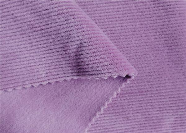 Super Soft Hand Feel Knitted Solid 95% Polyester 5% Spandex Bonded Corduroy Fleece Velvet for Clothes