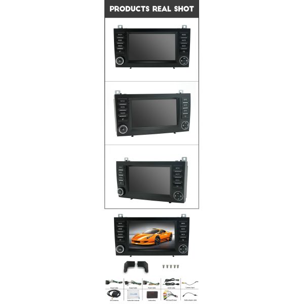 Grandnavi 7 pouces Android 11 Radio de voiture sans fil Carplay Pour Mercedes Benz SLK Classe 2004-2010