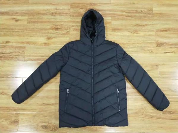 Lightweight Mens Black Hooded Puffer Jacket With Hood Mens Long Puffa Coats