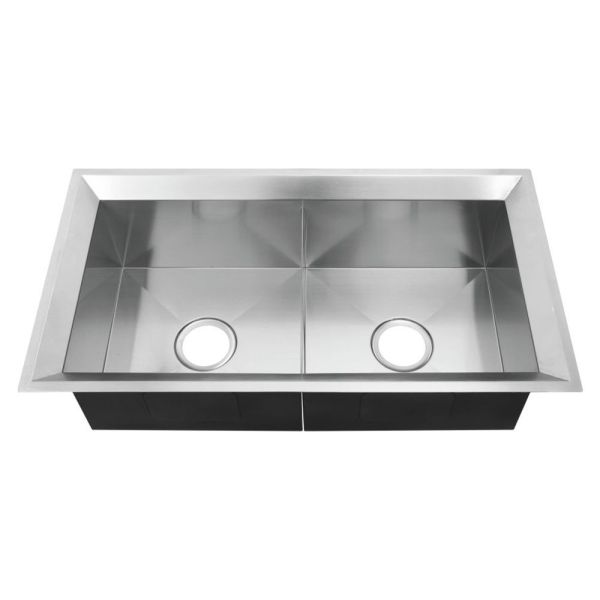 Double bâti simple 32" de dessus d'évier de cuisine de cuvette d'acier