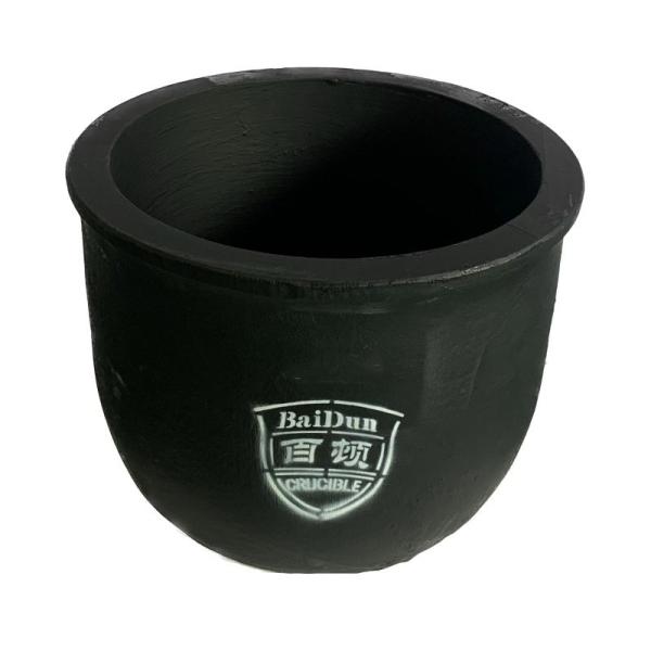 Anti-erosão Carborundum Crucible Directo Grafite Barrel Vessel para Metal Fusion