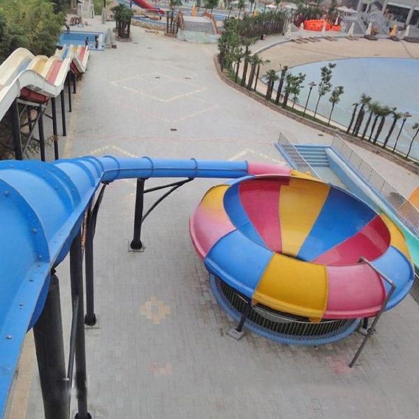 Grand toboggan en fibre de verre pour le terrain de jeux du parc aquatique