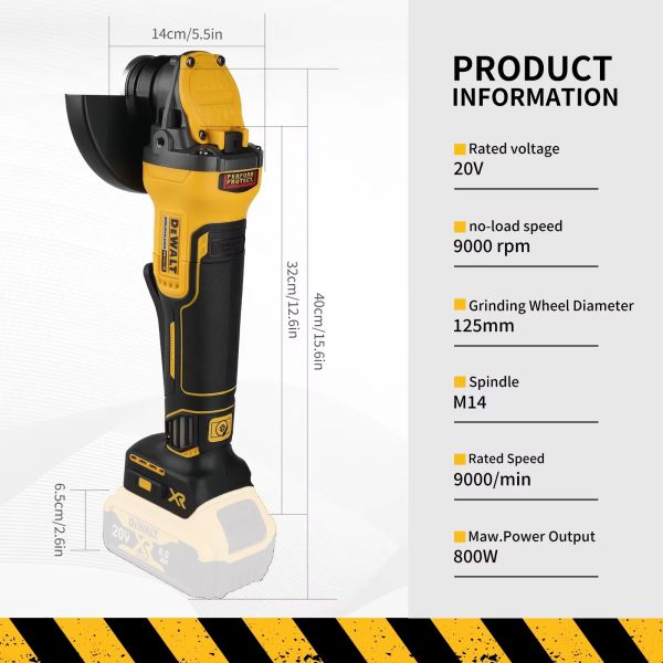 Lightweight Handheld DEWALT Grinder DCG406 9000rpm Wireless Grinder