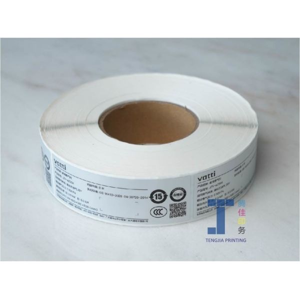 Weather Resistance Electronic Product Sticker Electrical Safety Stickers Roll Packaging