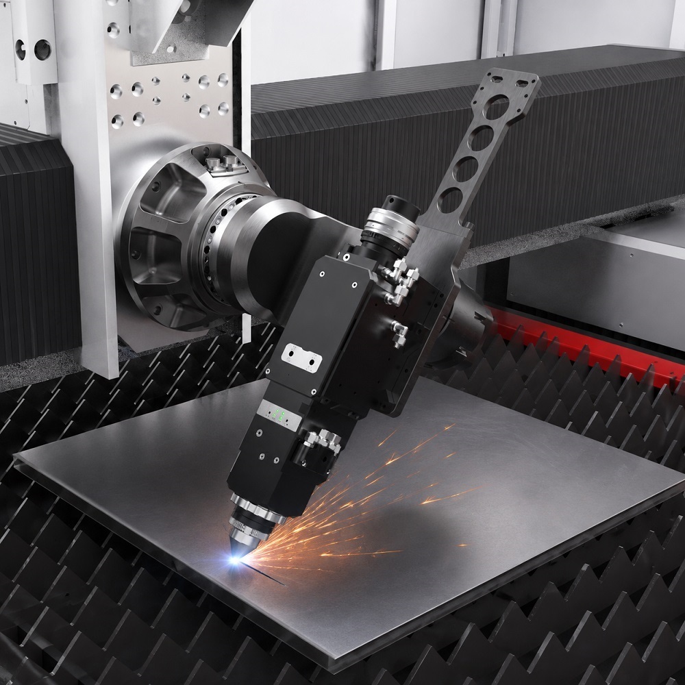Five Process Laser Flame Hybrid Cutting Machine Marking Drilling Beveling Integrated Platform