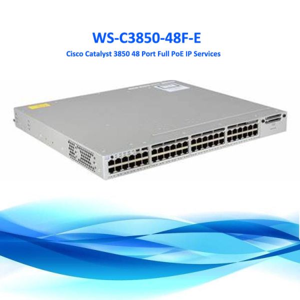Cisco Catalyst 3850 series 48 port PoE Network Switch WS-C3850-48F-E