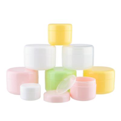 Frasco cosmético plástico de creme por atacado da cara dos pp do creme de cara com a caixa de creme cosmética da aba da tração
