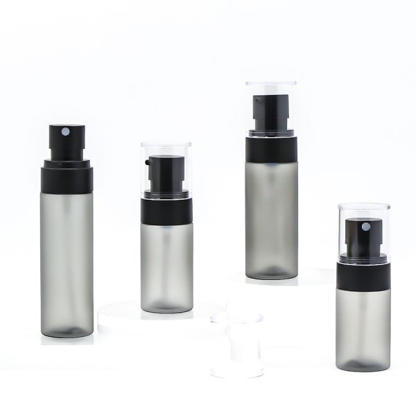 Colorful Sandblasted Dual-Step Plastic Cosmetic Bottle with Dual Pump Options and Leak-Proof Design (10-100ml)