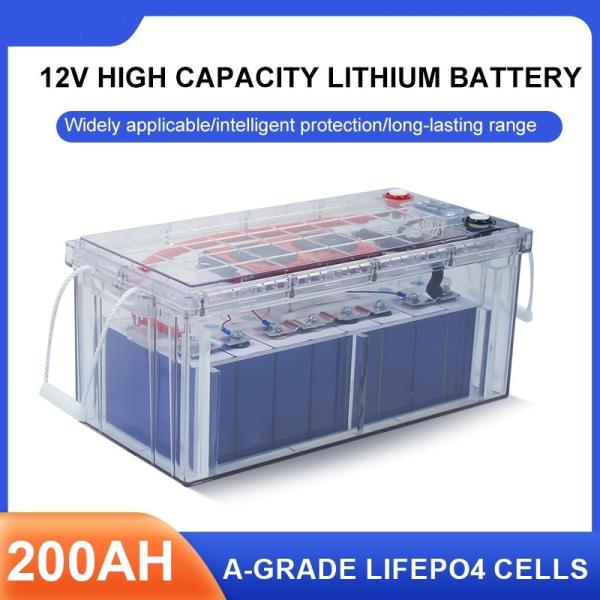 Hot selling 25.6V Rechargeable Pack Battery RV Golf Cart Battery LiFePO4 Akku 12V 24V 100Ah 200Ah Lithium Phosphate Batt