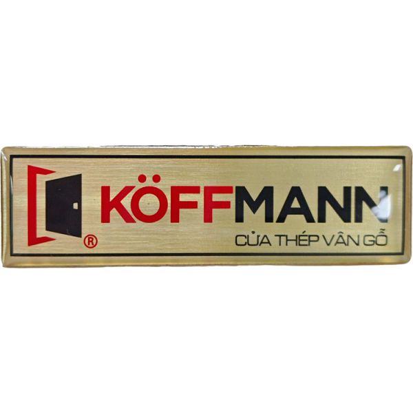 Custom-Made Brass Nameplates With Gold Finish & Epoxy Dome Label