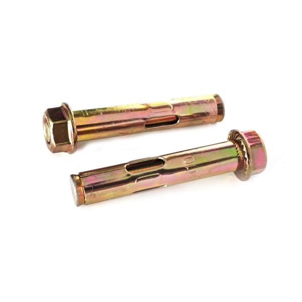 Anclaje de manga de acero al carbono resistente a la corrosión con hex flange nut zincado