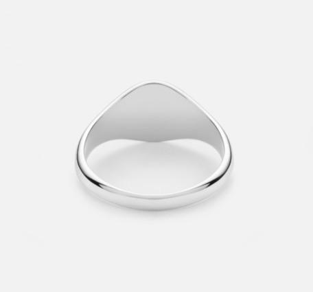 18K Gold Plated Customized Engrave Signet 925 Sterling Silver Unisex Fine Jewelry Rings
