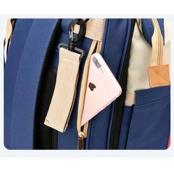 Travel Diaper Backpack Newest Fashionable Style with Waterproof Baby Folding Crib Bed