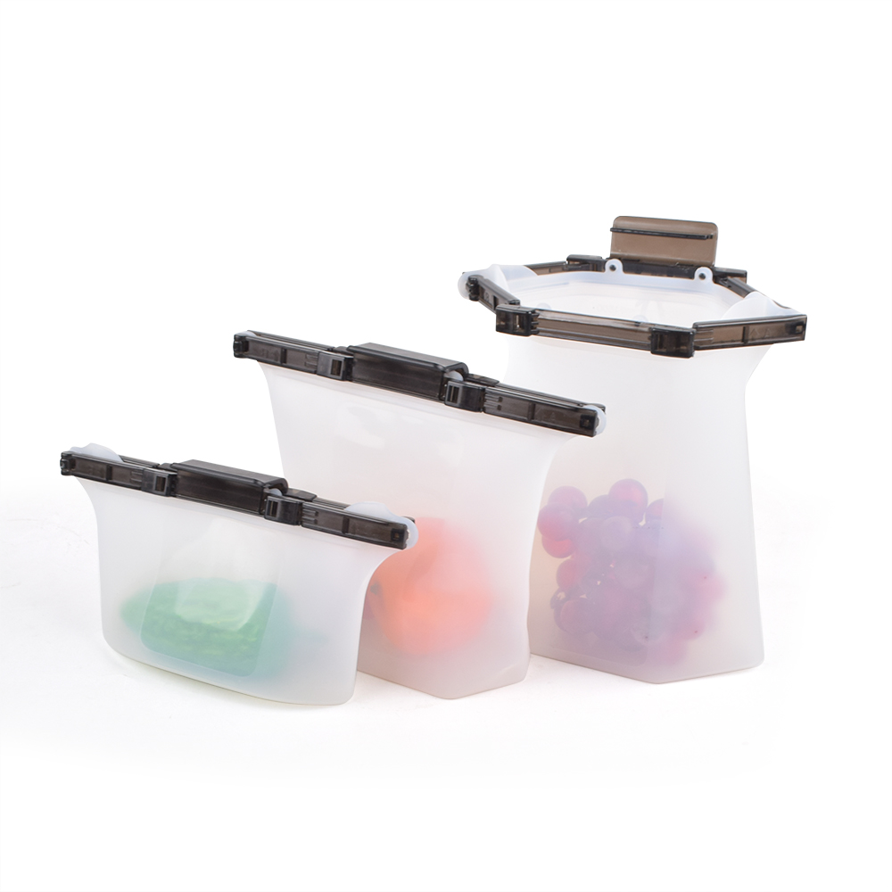 500 мл 1000 мл складной силиконовый пакет для хранения пищи Силиконовые фризерные пакеты