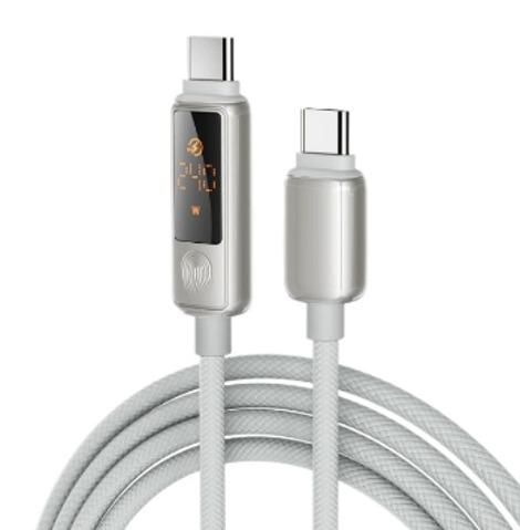 1m 長さ タッチ制御ディスプレイ 充電ケーブル 画面を切り替えるためのワンタップ 夜充電に適した