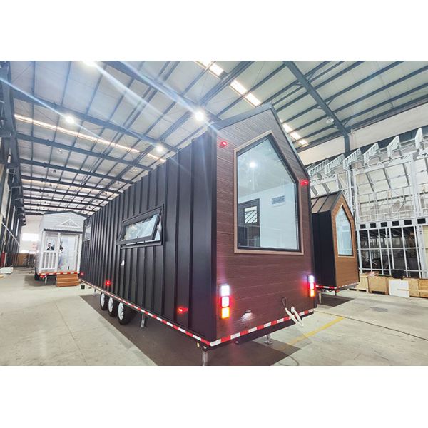 Portable Prefabricated Tiny Home Mobile Expandable Prefab House On Wheels With Bathroom And Kitchen