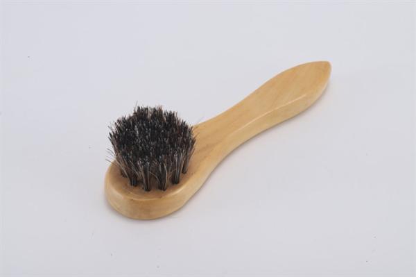 brown boot shoe brush cleaning Wooden Handle Horsehair Pighair PP Bristle Polishing Brush Size Bristle Length
