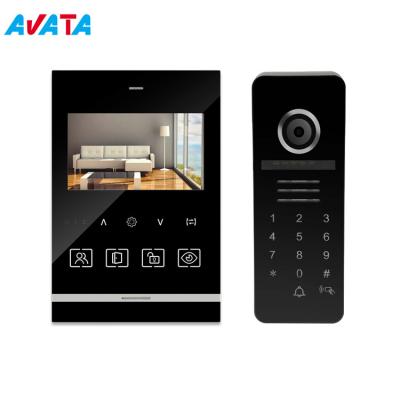 Color Video Door Phone 4 Wires Video Intercom System with 4 Inch Monitor