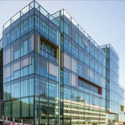 Tinted Glass Curtain Wall High Rise Building Interior Curtain Wall Systems 4mm-12mm Glass Panel Curtain Wall Greenhouse Weather Resistant