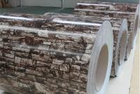 ASTM A755 0,85 mm Grão de tijolo PPGL bobina Galvalume pré-pintada