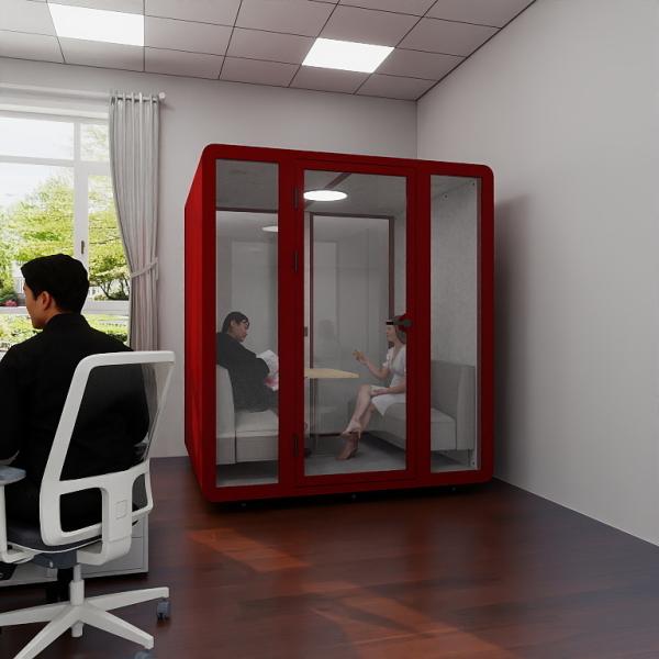 Modular Prefab Office Pod Sound Insulation Two Person Pod 550KG