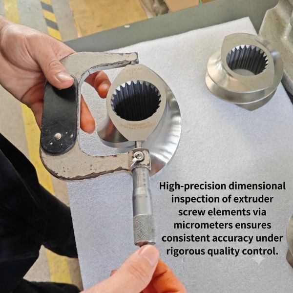 Wear and Corrosion Resistant Twin Screw Extruder Elements with CNC Precision Machining and HRC 58-62 Hardness