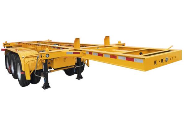 3 dos eixos 40ft do esqueleto do recipiente suspensão azul de BPM do reboque semi