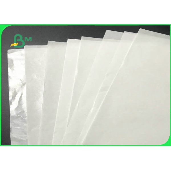Food Grade 30gr - 120gr PE laminated White Kraft Paper Rolls  For Packaging