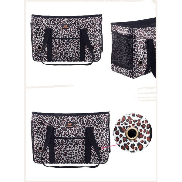 Сумки несущих собаки продуктов нового любимца леопарда на открытом воздухе