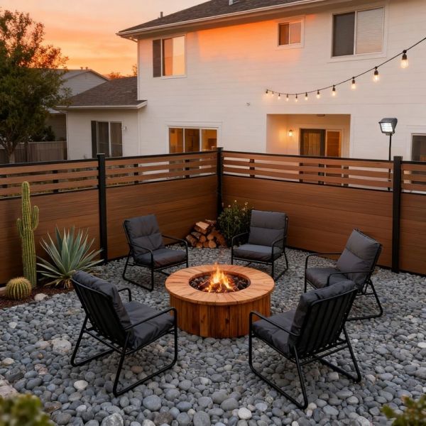 160mm Natural Woodgrain WPC Fence Coextrusion Fire Retardant