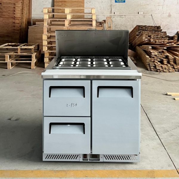 12 Pans Refrigerated Sandwich Prep Table Commercial Counter Top