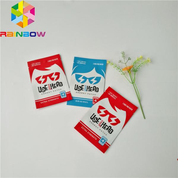Plastic Mylar Flat Packets Aluminum Foil Bags Laminated Facial Mask Pouch With Tear Notch
