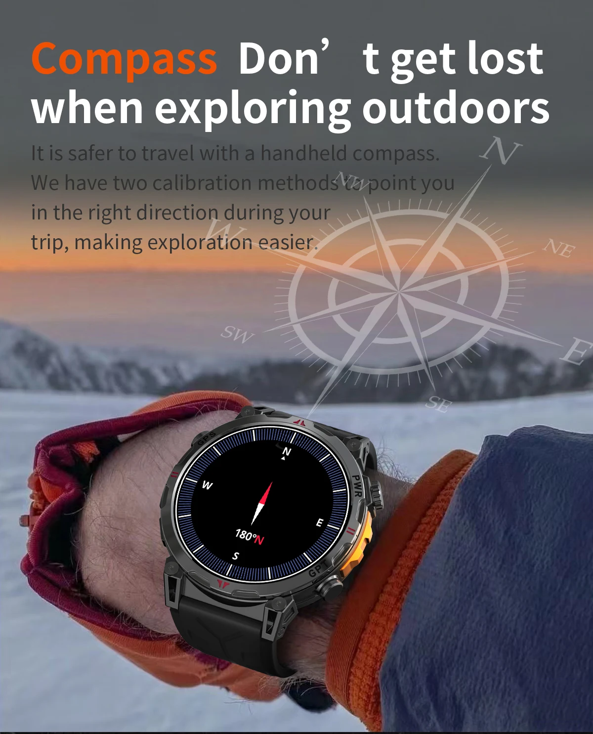 KC93 GPS Smart Watch 1.56 Inch AMOLED Display 3ATM Waterproof Smartwatch