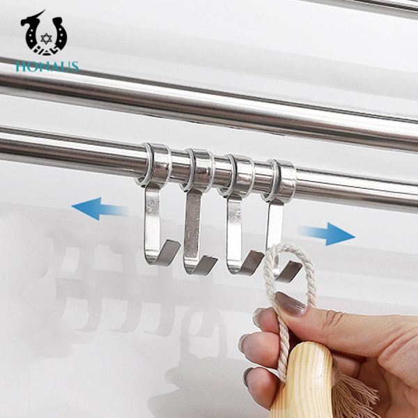 ISO Drill Or Drill Free Towel Bar Stainless Steel Towel Rack Anti Corrosion