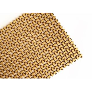 Antique Plated Woven Architectural Metal Mesh Fabric For Elevator Interior