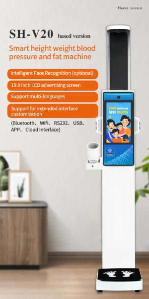 Bmi Equipment Smart Accurate Wireless Hospital Bmi Height Weight Blood Pressure Machine Body Fat Scale