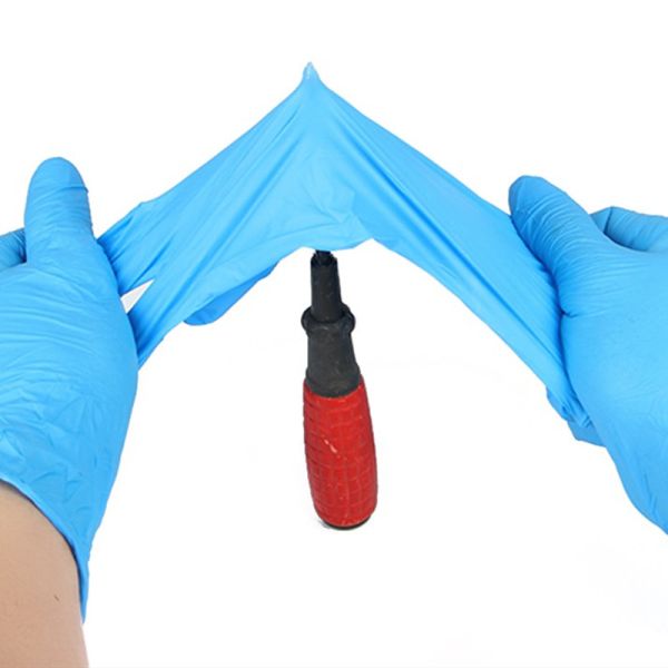 Universal Non Sterile Gloves , Anti Bacteria Disposable Blue Latex Gloves
