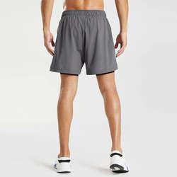                  OEM Workout Woven Shorts Polyester Double Layer Customized Logo Print Embroidery Comfortable Breathable Shorts for Men             