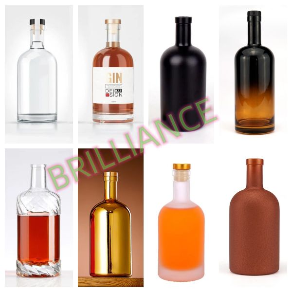 Top-Rated Glass Liquor Bottle 750ml with Embossed Logo and Acceptable Customer's Logo