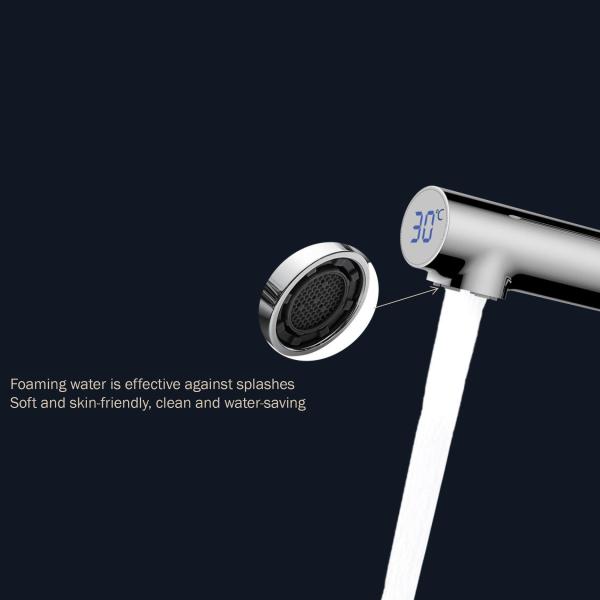 Taps For Bathroom Sink Single Handle Single Hole Installation With Temperature Display