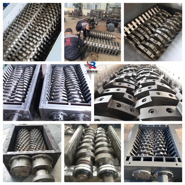 Double-Shaft Shredder Is Used  Crushing Thin and Light Metal Materials, Waste Plastics and Wood