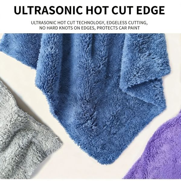80/20 Edgeless Microfiber Plush Towel-Car Wash Microfiber Cloth for Auto Detailing