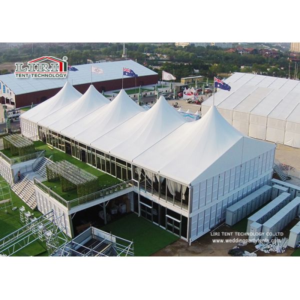 Clear Span Glass ABS Walls Two Story Tent For Beer Festival Events