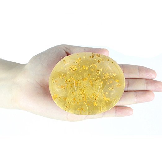 Естественное травяное золото 24К Хандкрафтед органическая кожа мыла очищая овальную форму