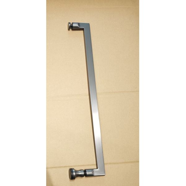 Corrosion Resistant Shower Glass Door Handle with Solid Metal Feet and Customizable Hole Spacing for Bathroom Glass Doors