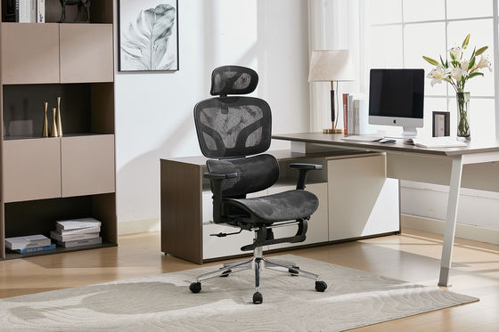 Ergonomic Mesh Computer Chair Office Executive Chair With Footrest Lunch Time Sleeping Featuring Adjustable Massage Function Lumbar Support Breathable Full Mesh Back& Seat Cushion and Durable Frame
