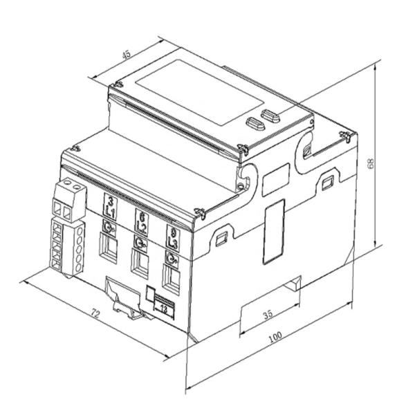 EM4372 5 65 A Three Phase 65A MID Approved Modbus KWH Meter for Smart Power Analysis